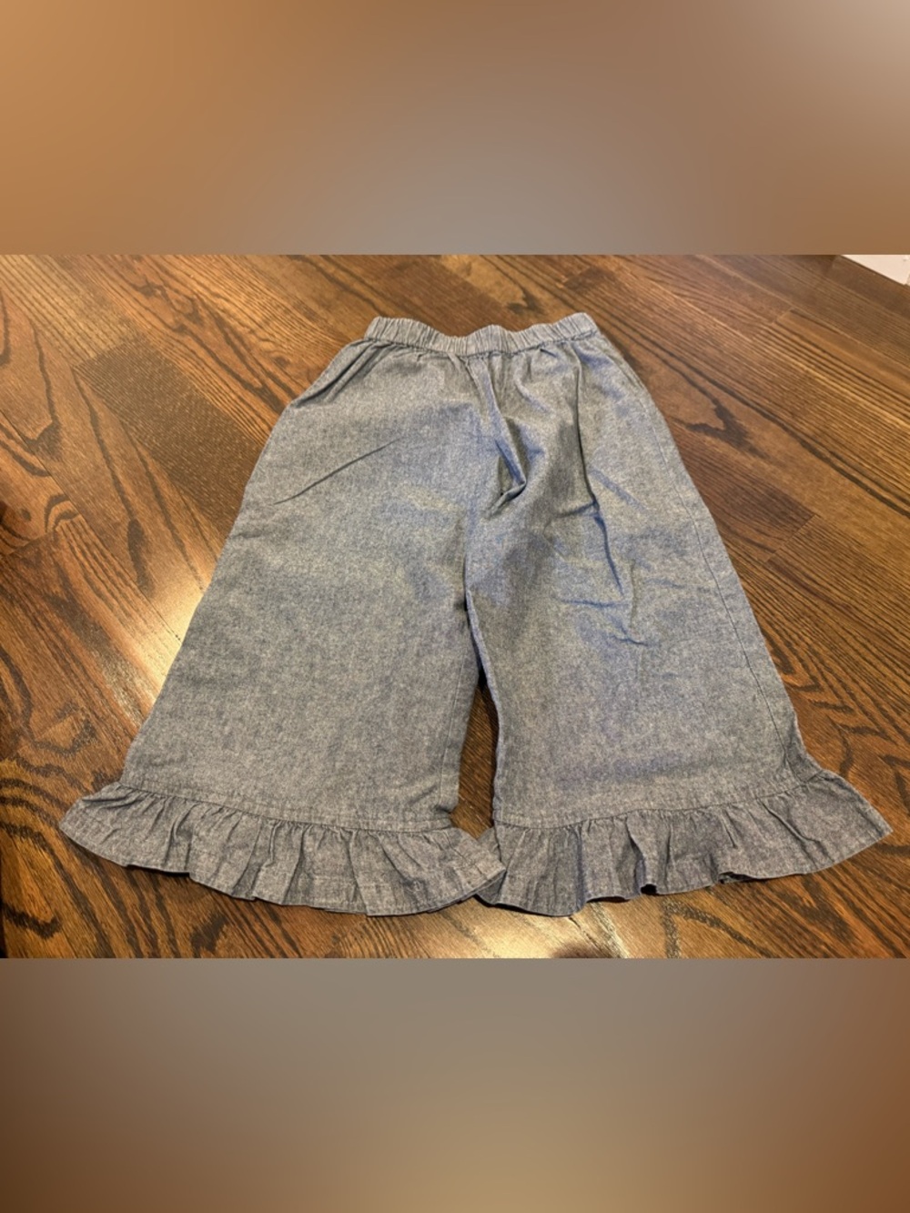 Matilda Jane Chambray-Style Ruffle Hem pant - Light Blue
